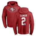Parkc SF.49ers #2 Deommodore Lenoir Player Red LOGO Pullover Hoodies Home Game Stitched Jerseys