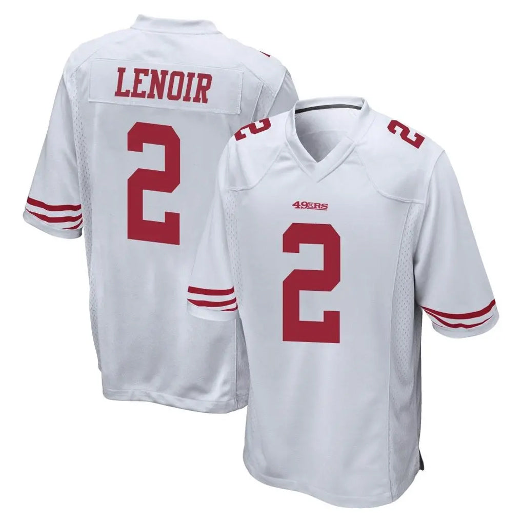 Parkc SF.49ers #2 Deommodore Lenoir Player White Home Game Stitched Jerseys