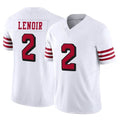 Parkc SF.49ers #2 Deommodore Lenoir Player White Limited Alternate Vapor F.U.S.E. Home Game Stitched Jerseys