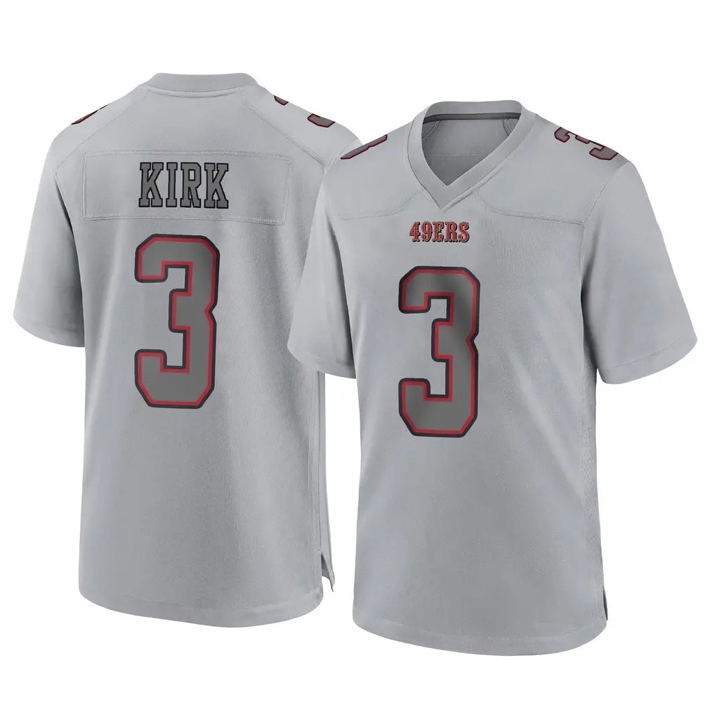 Parkc SF.49ers #3 Christian Kirk Player Gray Atmosphere Fashion Home Game Stitched Jerseys