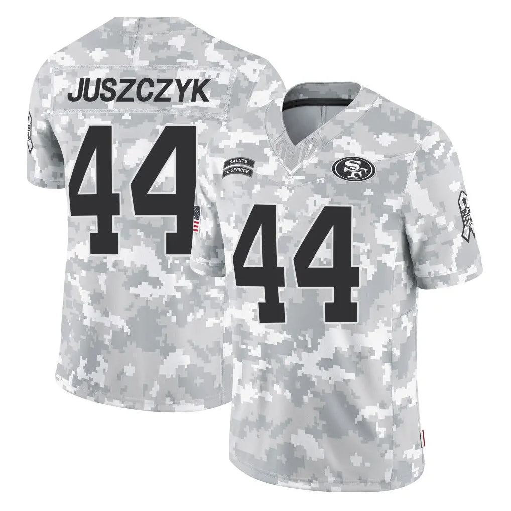 Parkc SF.49ers #44 Kyle Juszczyk Player Arctic Camo Limited Salute To Service Home Game Stitched Jerseys