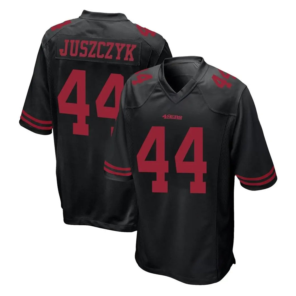 Parkc SF.49ers #44 Kyle Juszczyk Player Black Alternate Home Game Stitched Jerseys