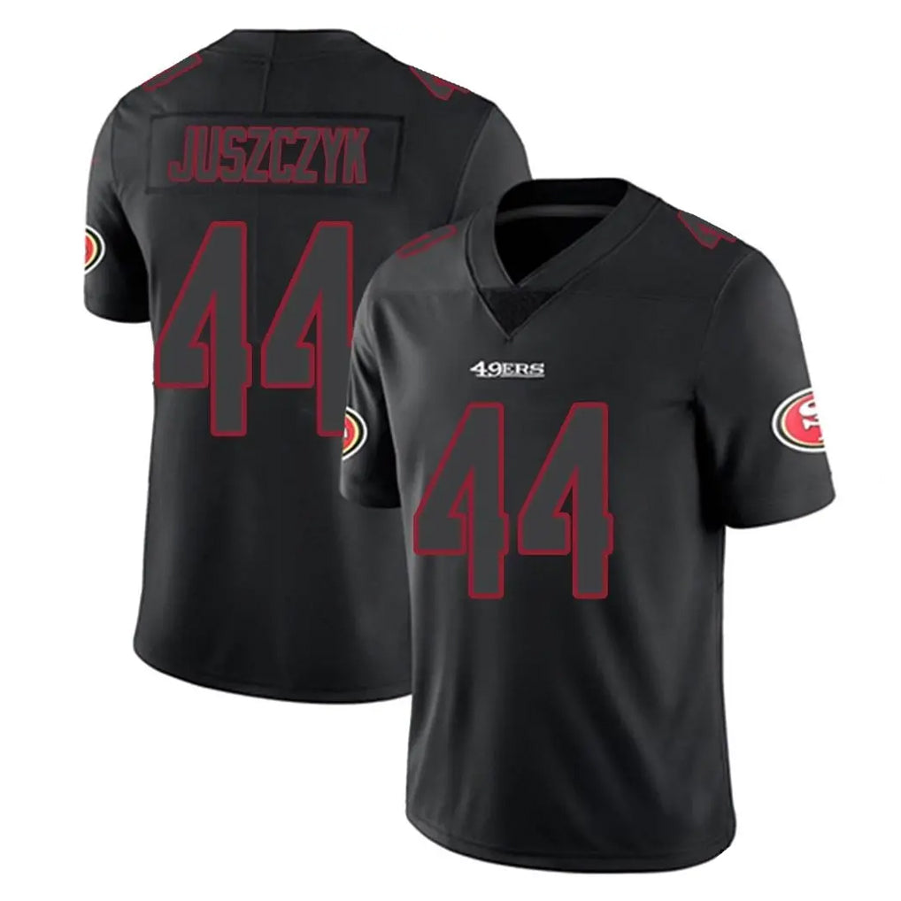 Parkc SF.49ers #44 Kyle Juszczyk Player Black Impact Limited Home Game Stitched Jerseys