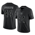 Parkc SF.49ers #44 Kyle Juszczyk Player Black Limited Reflective Home Game Stitched Jerseys