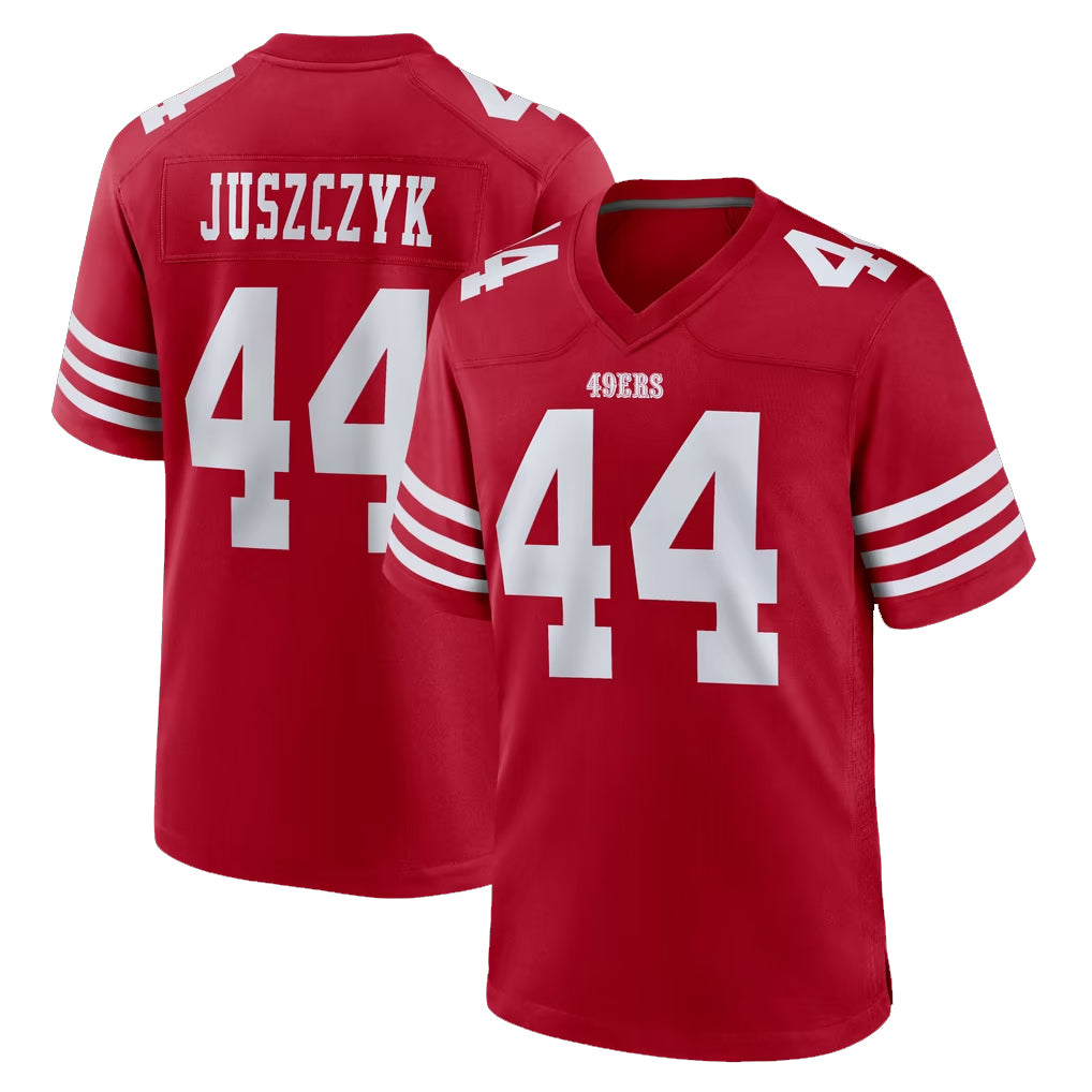 Parkc SF.49ers #44 Kyle Juszczyk Player Red Game Home Stitched Jerseys