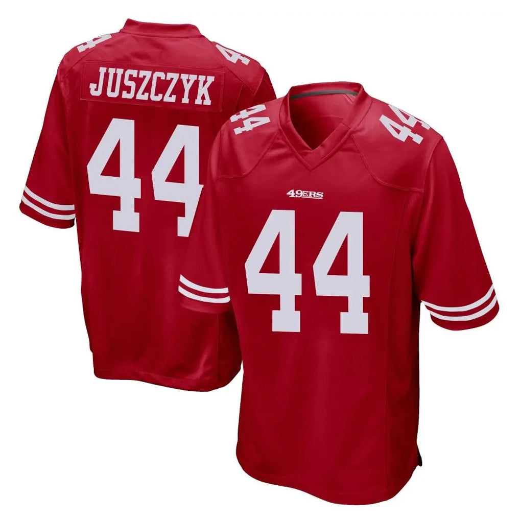 Parkc SF.49ers #44 Kyle Juszczyk Player Red Home Game Stitched Jerseys