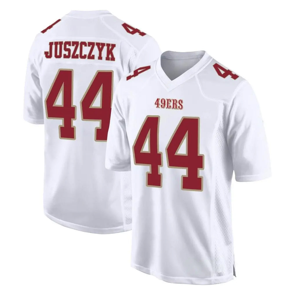Parkc SF.49ers #44 Kyle Juszczyk Player White Fashion Home Game Stitched Jerseys