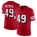 Parkc SF.49ers #49 The Faithful Player Red Limited Alternate Vapor F.U.S.E. Home Game Stitched Jerseys