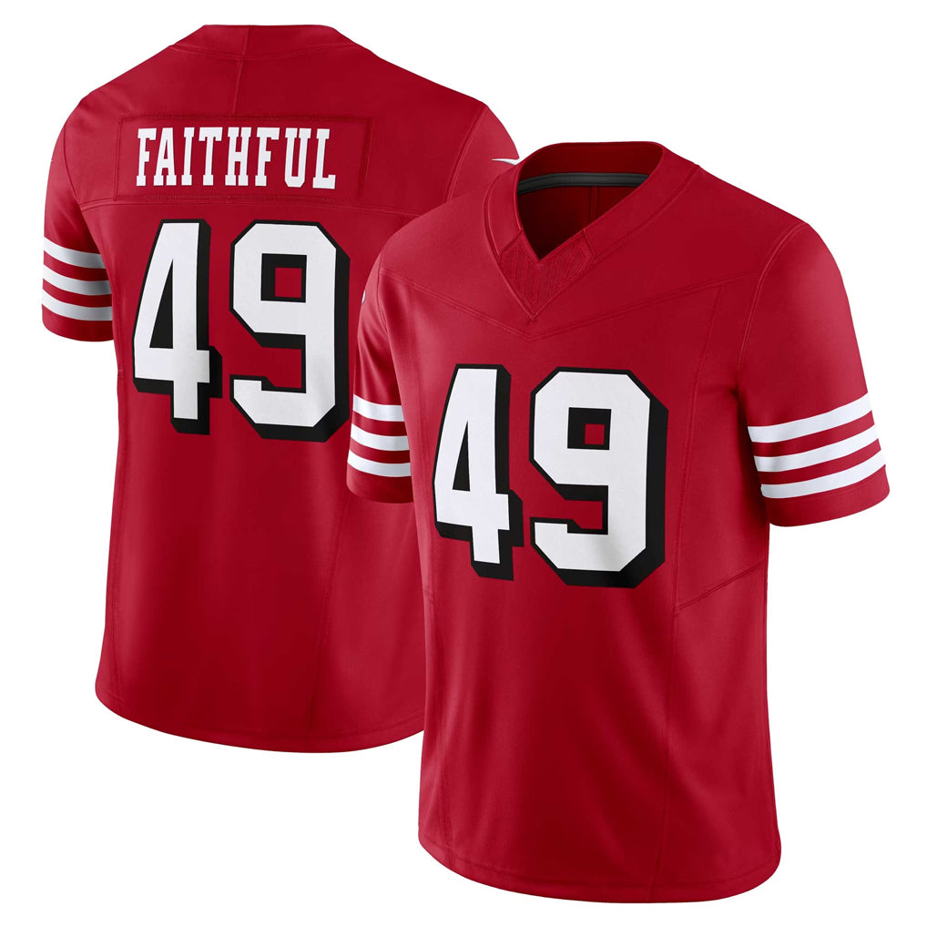 Parkc SF.49ers #49 The Faithful Player Red Limited Alternate Vapor F.U.S.E. Home Game Stitched Jerseys