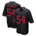 Parkc SF.49ers #54 Fred Warner Player Black Alternate Home Game Stitched Jerseys