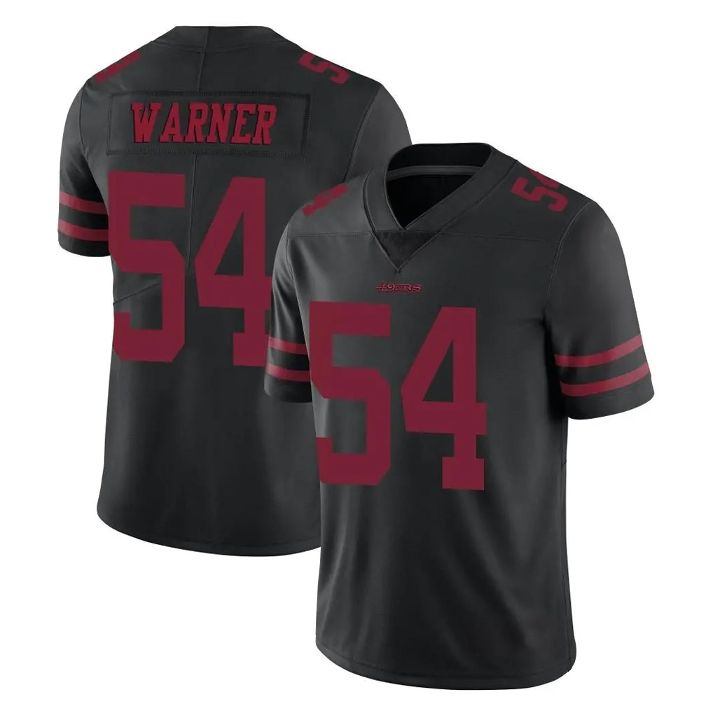 Parkc SF.49ers #54 Fred Warner Player Black Alternate Limited Vapor Untouchable Home Game Stitched Jerseys