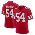 Parkc SF.49ers #54 Fred Warner Player Red Game Home Stitched Jerseys