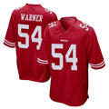 Parkc SF.49ers #54 Fred Warner Player Red Home Game Stitched Jerseys