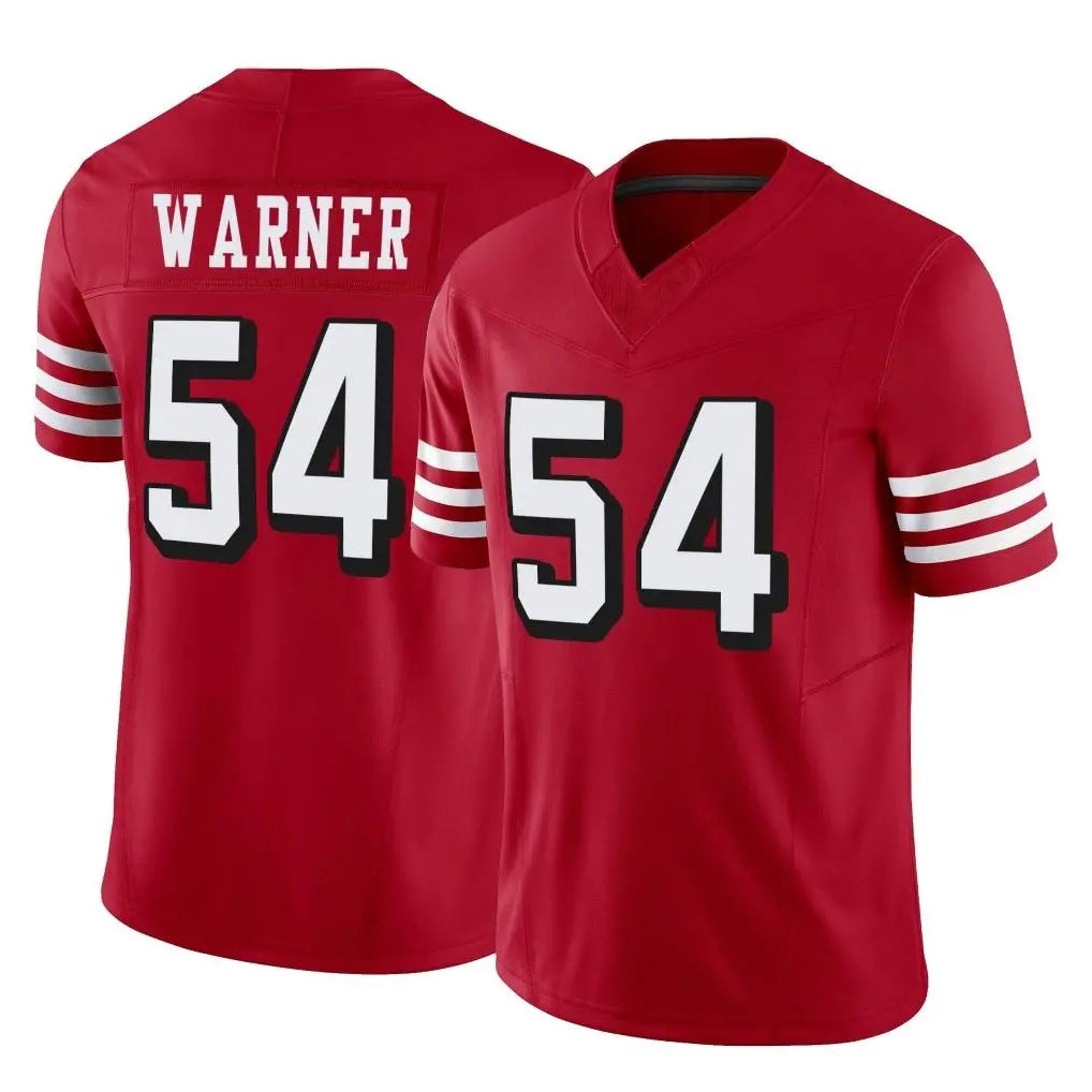 Parkc SF.49ers #54 Fred Warner Player Red Limited Alternate Home Game Stitched Jerseys