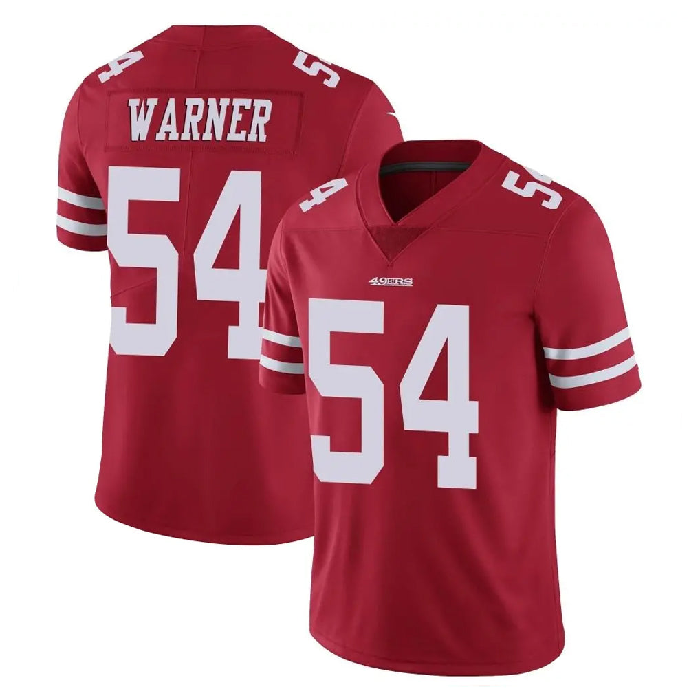 Parkc SF.49ers #54 Fred Warner Player Red Limited Vapor Untouchable Home Game Stitched Jerseys
