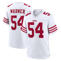 Parkc SF.49ers #54 Fred Warner Player White Game Home Stitched Jerseys
