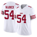 Parkc SF.49ers #54 Fred Warner Player White Limited Vapor F.U.S.E. Home Game Stitched Jerseys