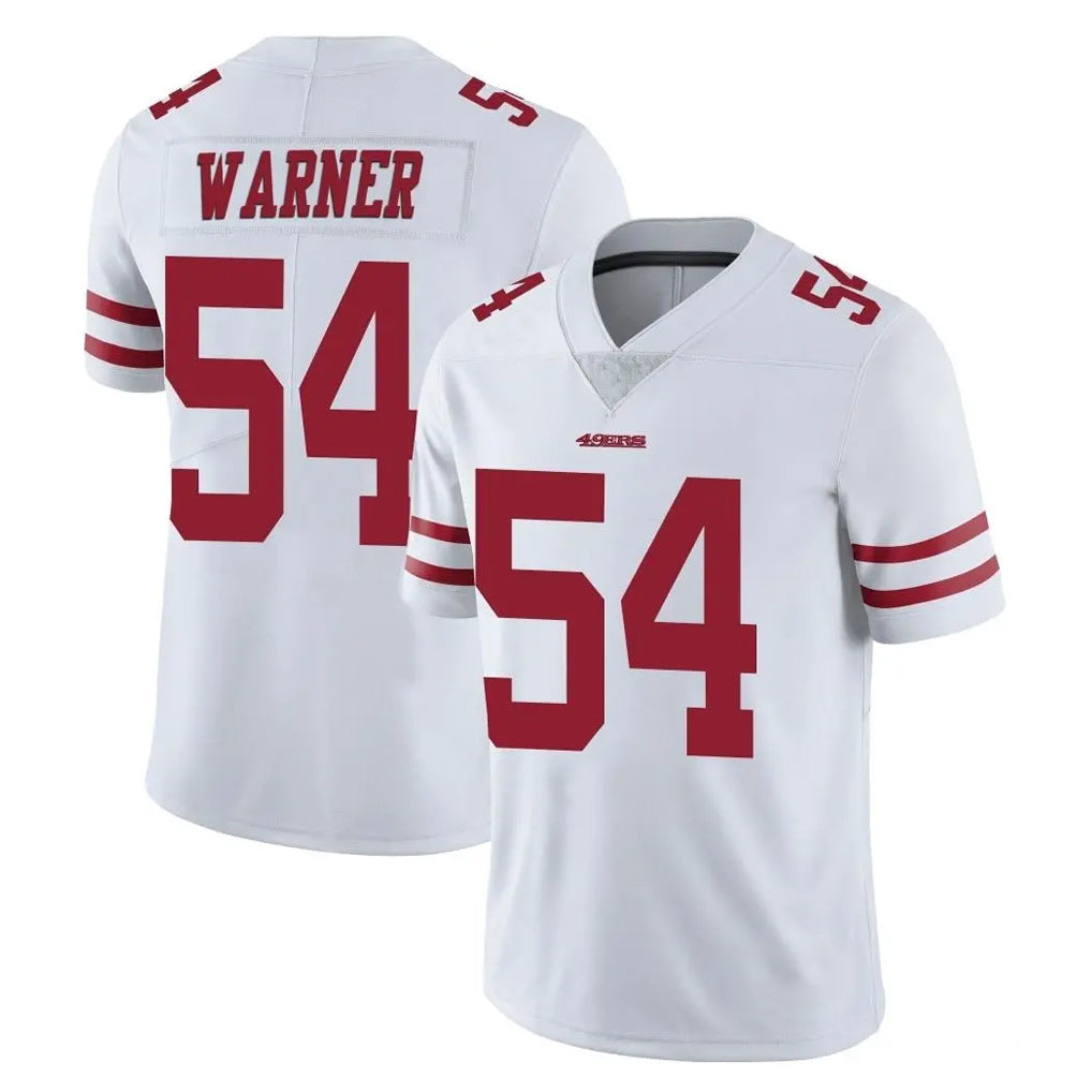 Parkc SF.49ers #54 Fred Warner Player White Limited Vapor Untouchable Home Game Stitched Jerseys