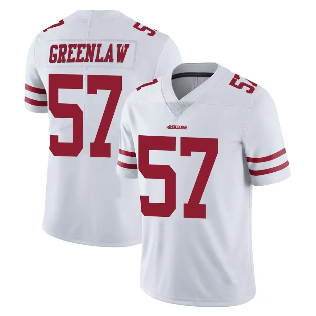 Parkc SF.49ers #57 Dre Greenlaw Player White Limited Vapor Untouchable Home Game Stitched Jerseys