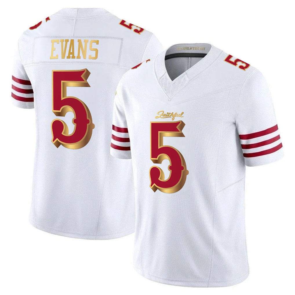 Parkc SF.49ers #5 Mike Evans Player White 2025 Rivalries Collection Game Limited Stitched Jerseys