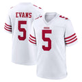 Parkc SF.49ers #5 Mike Evans Player White Game Home Stitched Jerseys