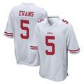 Parkc SF.49ers #5 Mike Evans Player White Home Game Stitched Jerseys