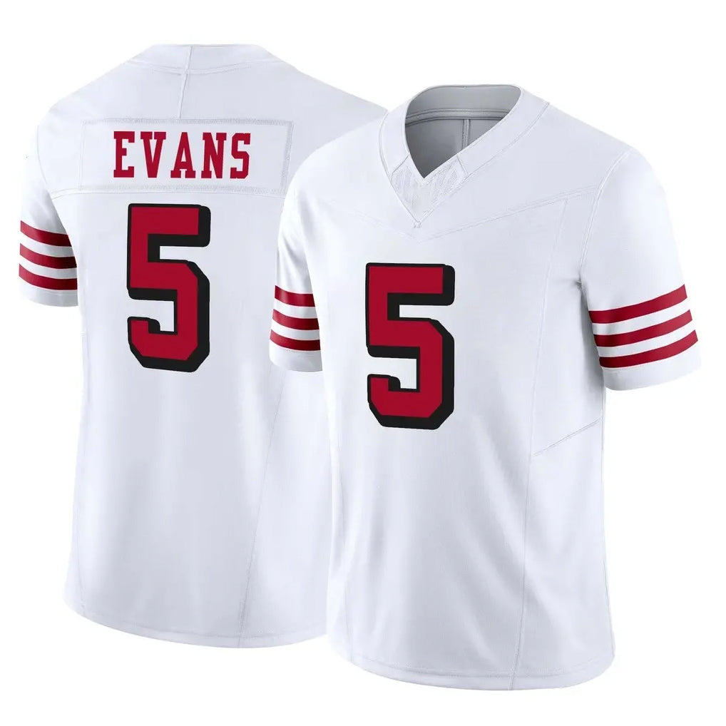 Parkc SF.49ers #5 Mike Evans Player White Limited Alternate Vapor F.U.S.E. Home Game Stitched Jerseys