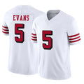 Parkc SF.49ers #5 Mike Evans Player White Limited Alternate Vapor F.U.S.E. Home Game Stitched Jerseys