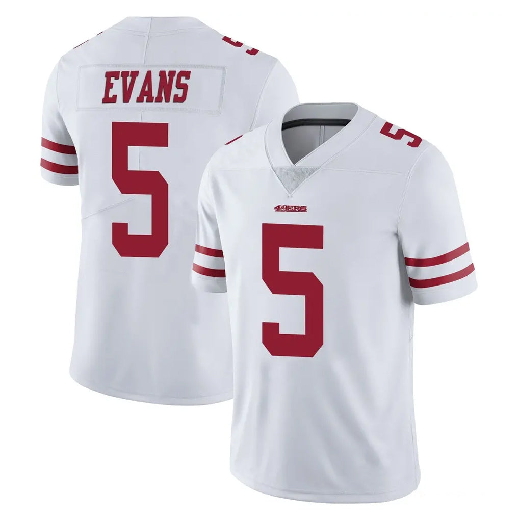 Parkc SF.49ers #5 Mike Evans Player White Limited Vapor Untouchable Home Game Stitched Jerseys