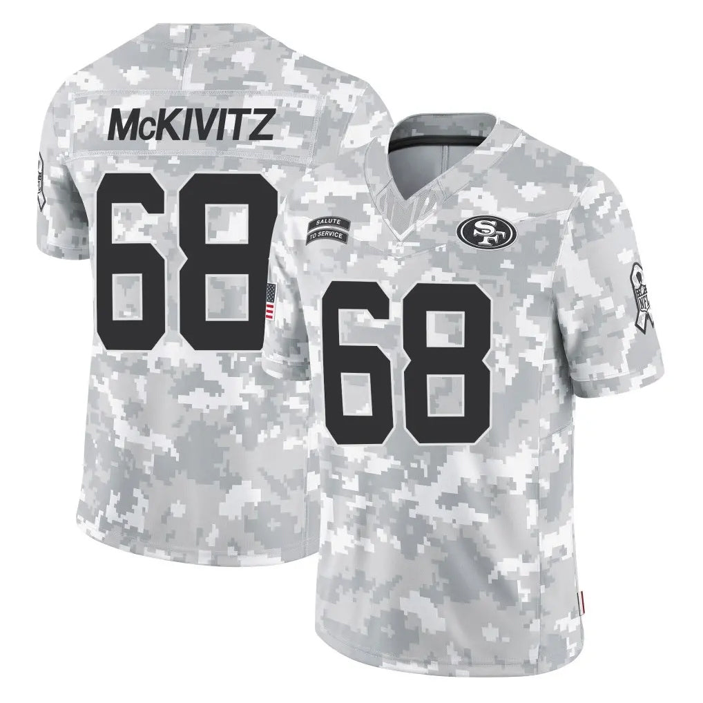 Parkc SF.49ers #68 Colton McKivitz Player Arctic Camo Limited Salute To Service Home Game Stitched Jerseys