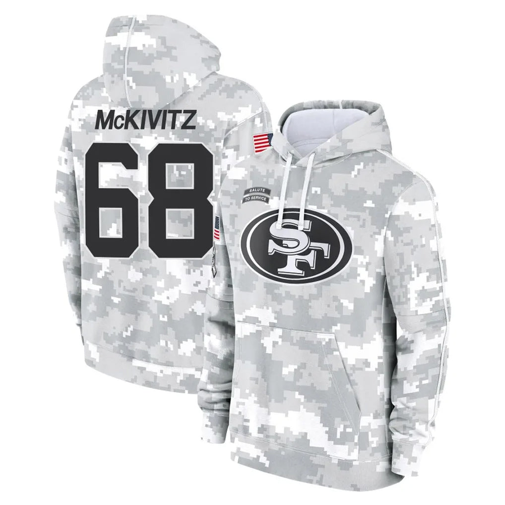 Parkc SF.49ers #68 Colton McKivitz Player Arctic Camo Limited Salute to Service Pullover Hoodies Game Stitched Jerseys