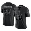Parkc SF.49ers #68 Colton McKivitz Player Black Limited Reflective Home Game Stitched Jerseys