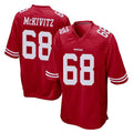 Parkc SF.49ers #68 Colton McKivitz Player Red Home Game Stitched Jerseys