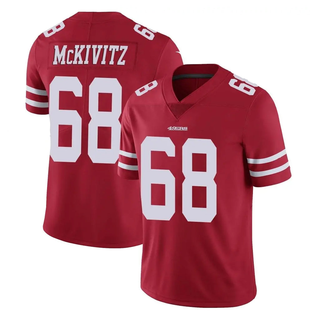 Parkc SF.49ers #68 Colton McKivitz Player Red Limited Vapor Untouchable Home Game Stitched Jerseys