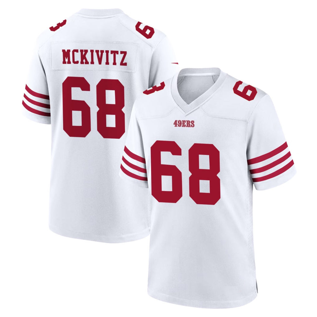 Parkc SF.49ers #68 Colton McKivitz Player White Game Home Stitched Jerseys