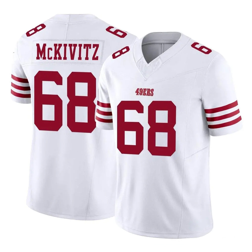 Parkc SF.49ers #68 Colton McKivitz Player White Limited Vapor F.U.S.E. Home Game Stitched Jerseys