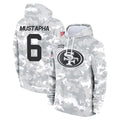 Parkc SF.49ers #6 Malik Mustapha Player Arctic Camo Limited Salute to Service Pullover Hoodies Game Stitched Jerseys