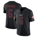 Parkc SF.49ers #6 Malik Mustapha Player Black Impact Limited Home Game Stitched Jerseys