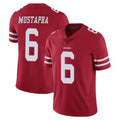 Parkc SF.49ers #6 Malik Mustapha Player Red Limited Vapor Untouchable Home Game Stitched Jerseys