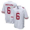 Parkc SF.49ers #6 Malik Mustapha Player White Home Game Stitched Jerseys