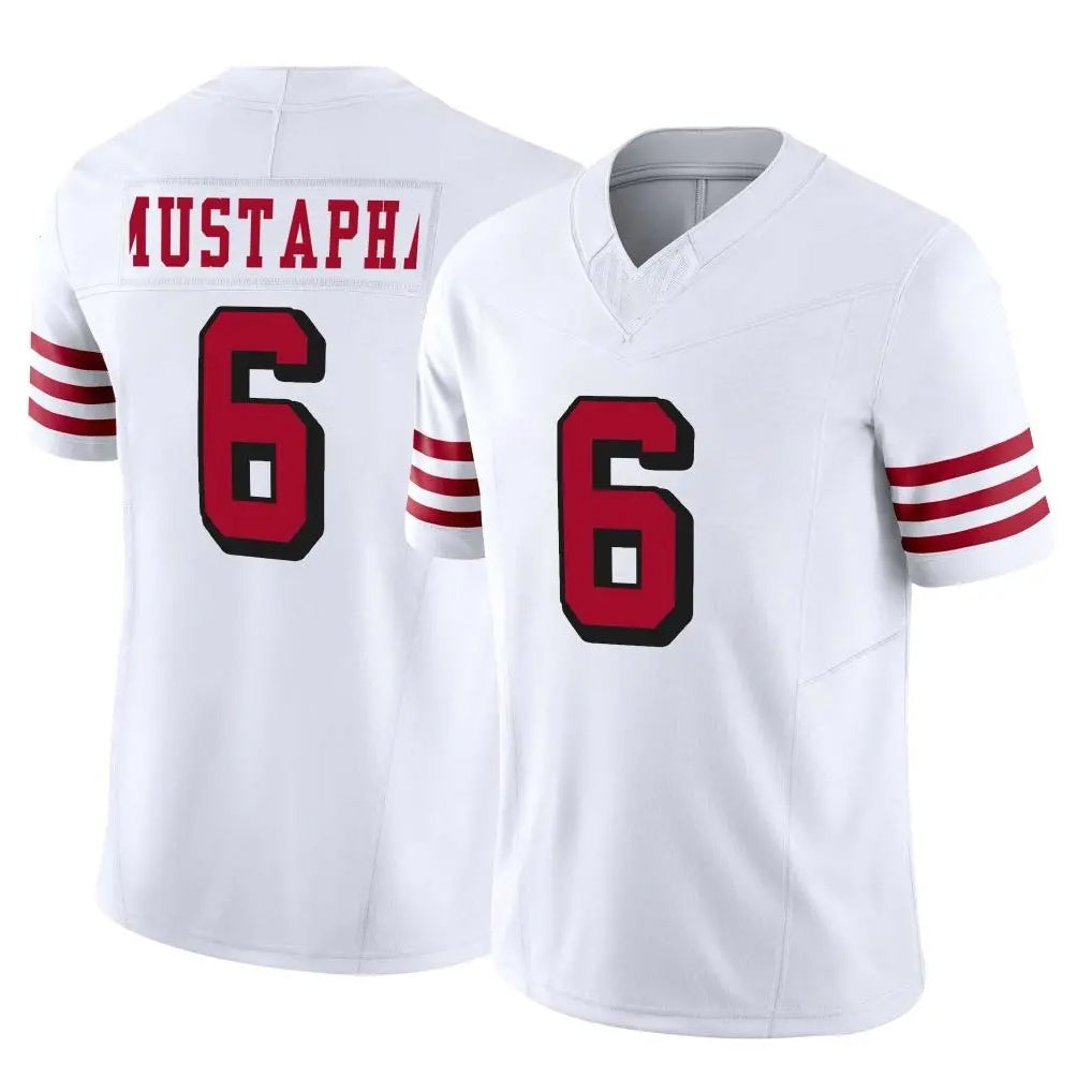 Parkc SF.49ers #6 Malik Mustapha Player White Limited Alternate Vapor F.U.S.E. Home Game Stitched Jerseys