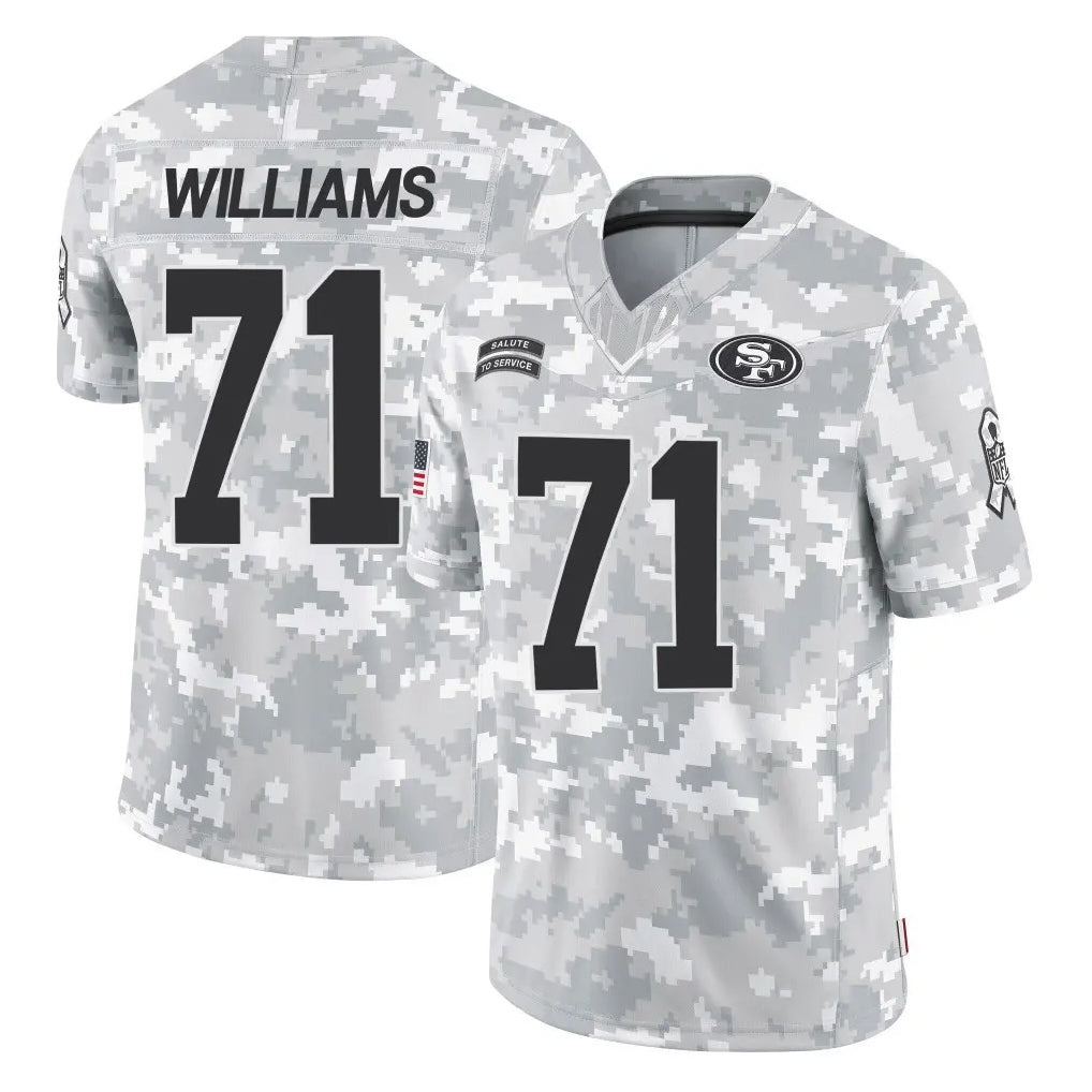 Parkc SF.49ers #71 Trent Williams Player Arctic Camo Limited Salute To Service Home Game Stitched Jerseys