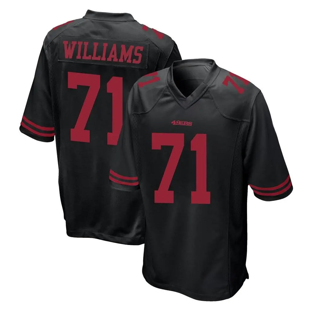 Parkc SF.49ers #71 Trent Williams Player Black Alternate Home Game Stitched Jerseys