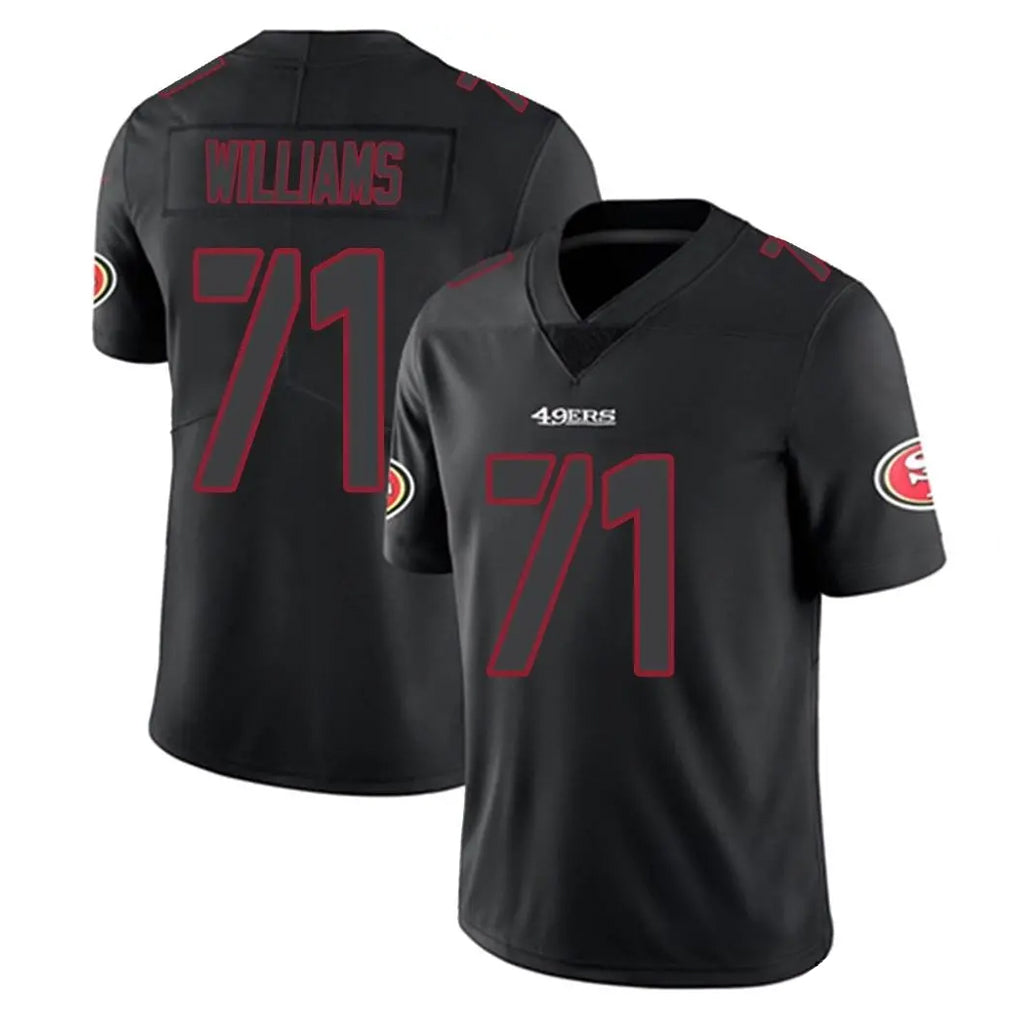 Parkc SF.49ers #71 Trent Williams Player Black Impact Limited Home Game Stitched Jerseys