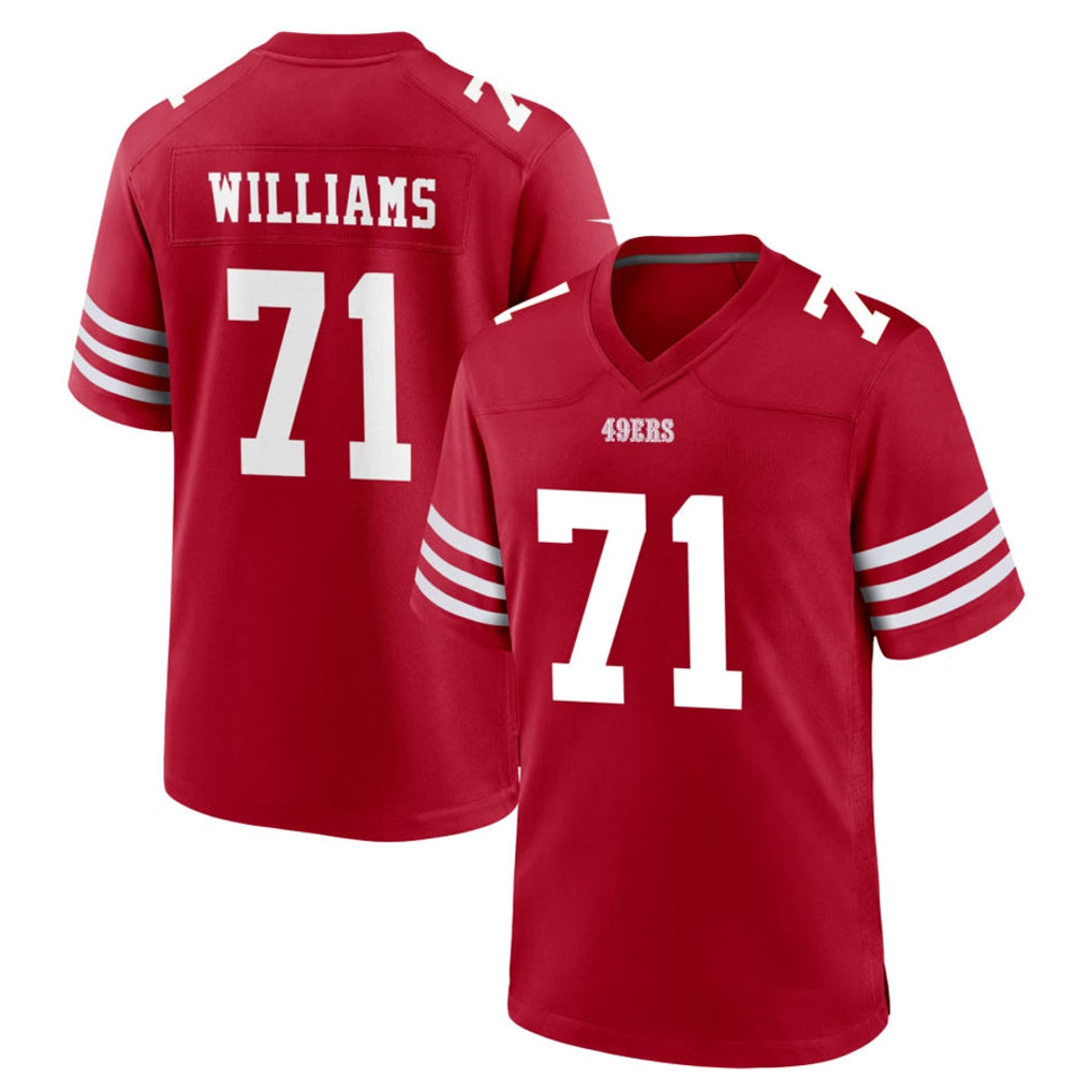Parkc SF.49ers #71 Trent Williams Player Red Game Home Stitched Jerseys