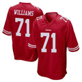Parkc SF.49ers #71 Trent Williams Player Red Home Game Stitched Jerseys