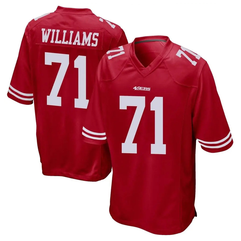 Parkc SF.49ers #71 Trent Williams Player Red Home Game Stitched Jerseys