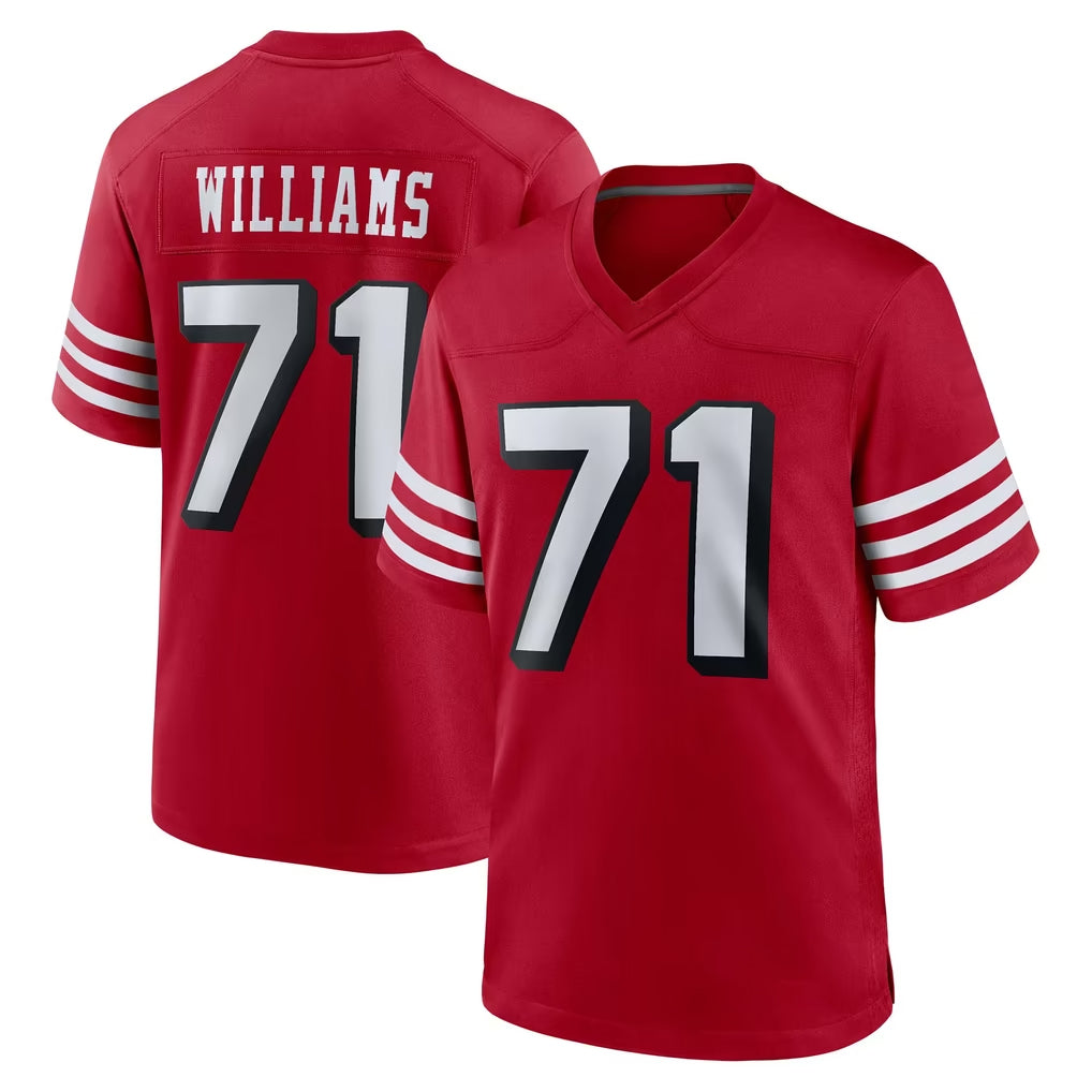 Parkc SF.49ers #71 Trent Williams Player Red Limited Alternate Home Game Stitched Jerseys