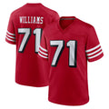 Parkc SF.49ers #71 Trent Williams Player Red Limited Alternate Home Game Stitched Jerseys