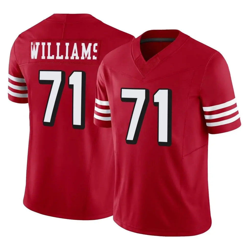 Parkc SF.49ers #71 Trent Williams Player Red Limited Alternate Vapor F.U.S.E. Home Game Stitched Jerseys